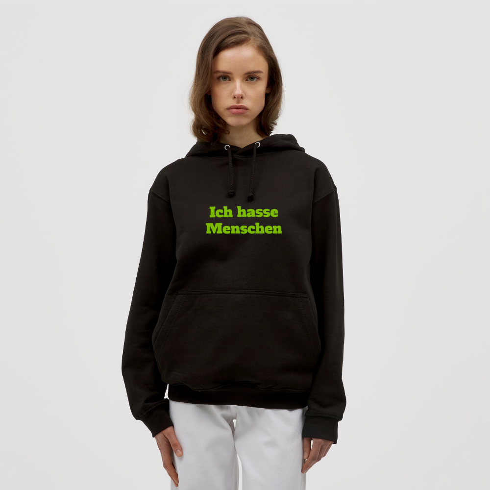 Unisex Hoodie Ich hasse Menschen - Schwarz