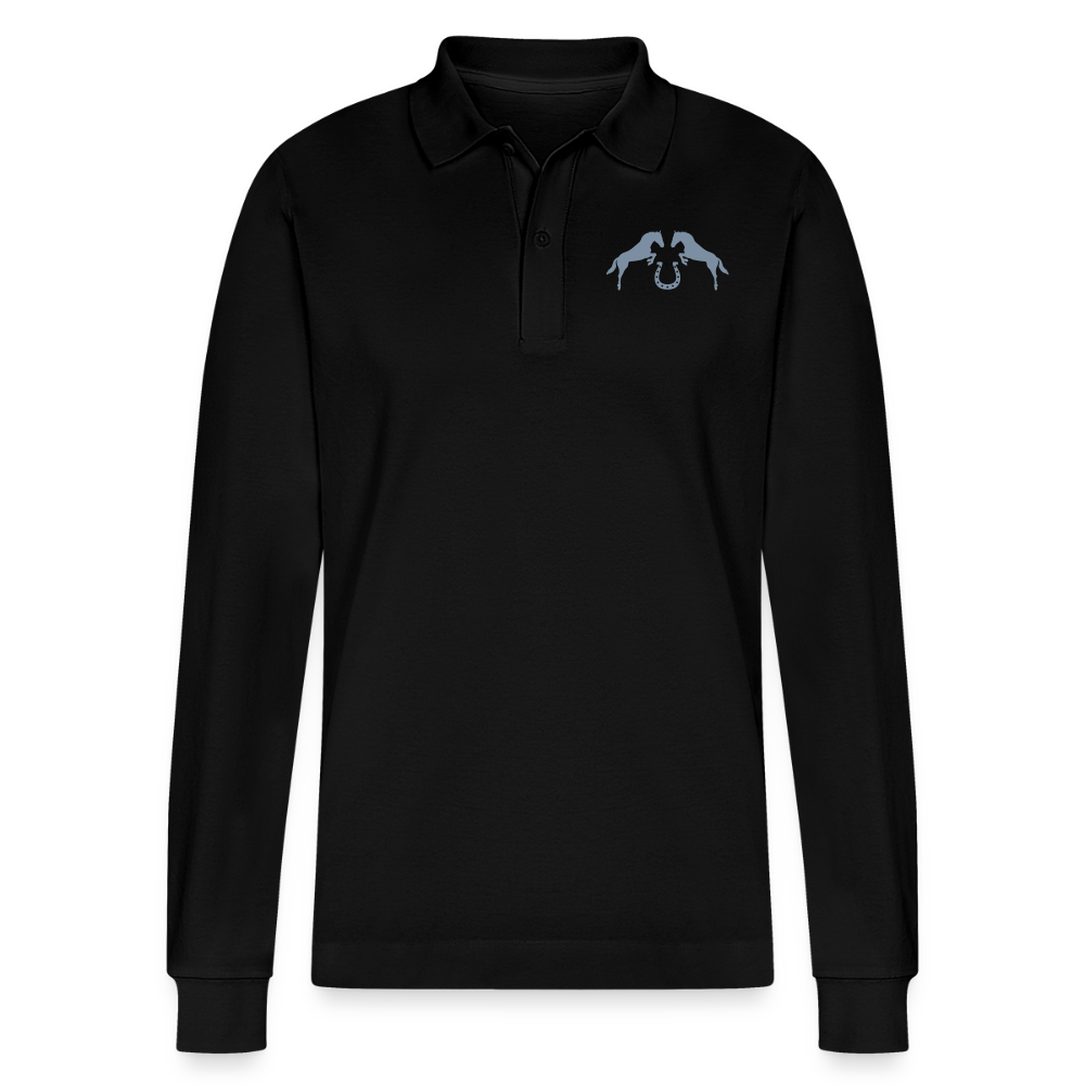 Stanley/Stella Unisex Bio-Langarm-Poloshirt Premium Prepster Horselove - Schwarz