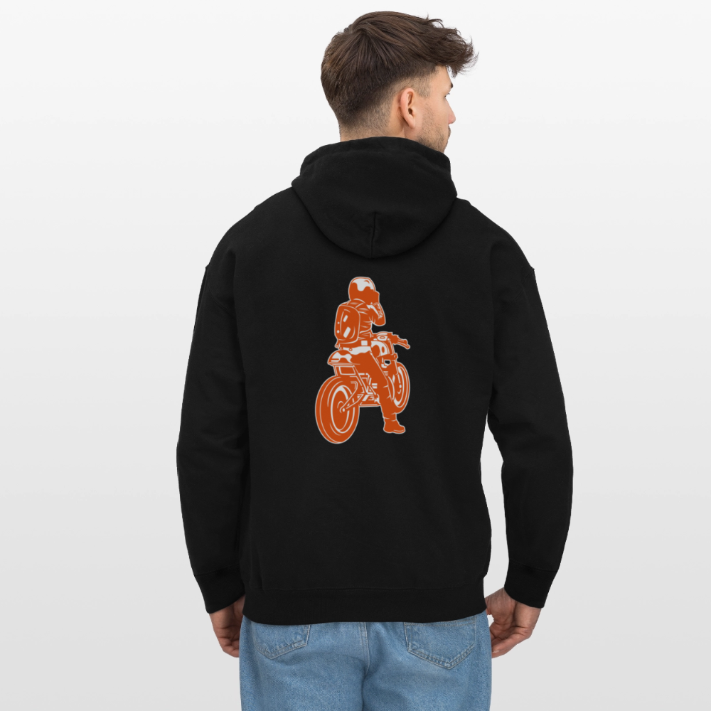 Gildan Unisex Softstyle® Midweight Hoodie Benzin im Blut - Schwarz