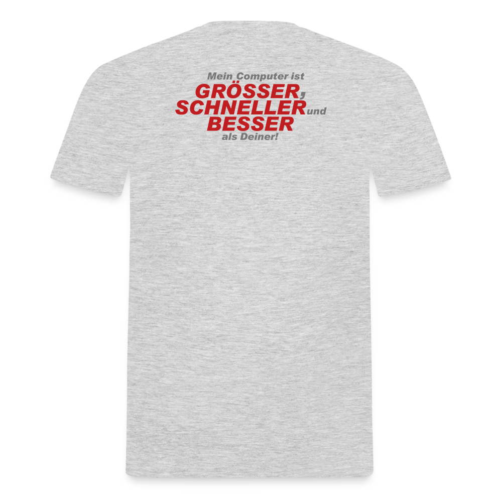 Männer T-Shirt Mein Computer - Grau meliert