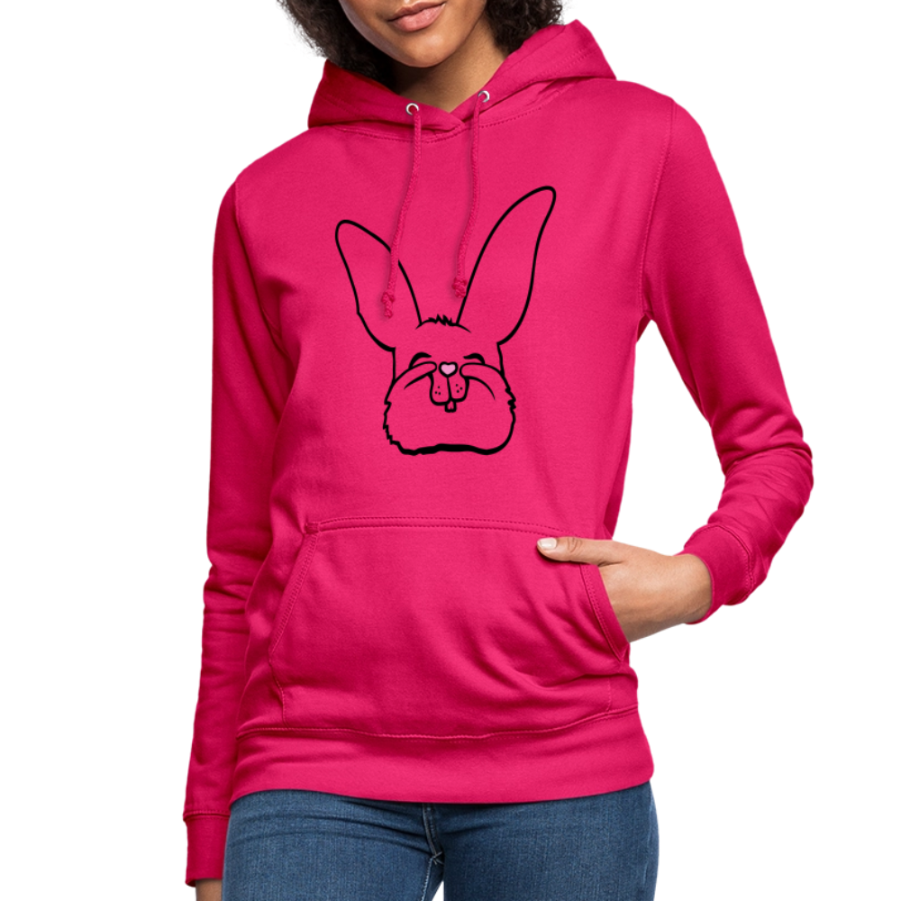 Frauen Hoodie Sweet Bunny - dunkles Pink