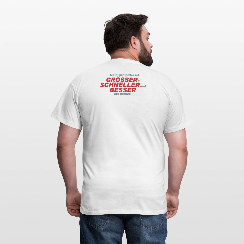 Männer T-Shirt Mein Computer - Weiß