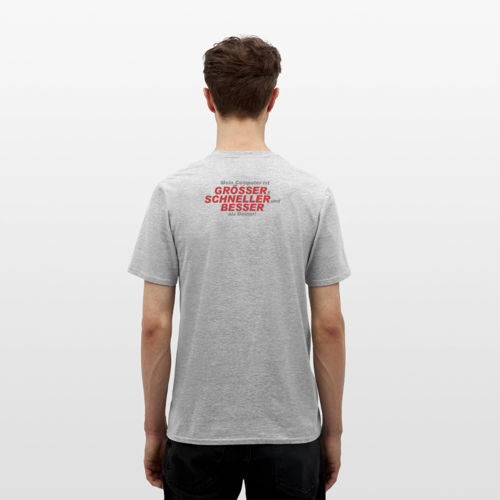 Männer T-Shirt Mein Computer - Grau meliert