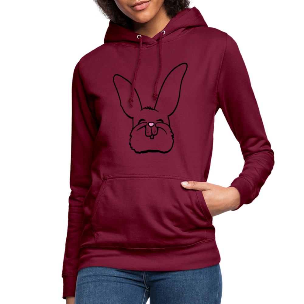 Frauen Hoodie Sweet Bunny - Bordeaux