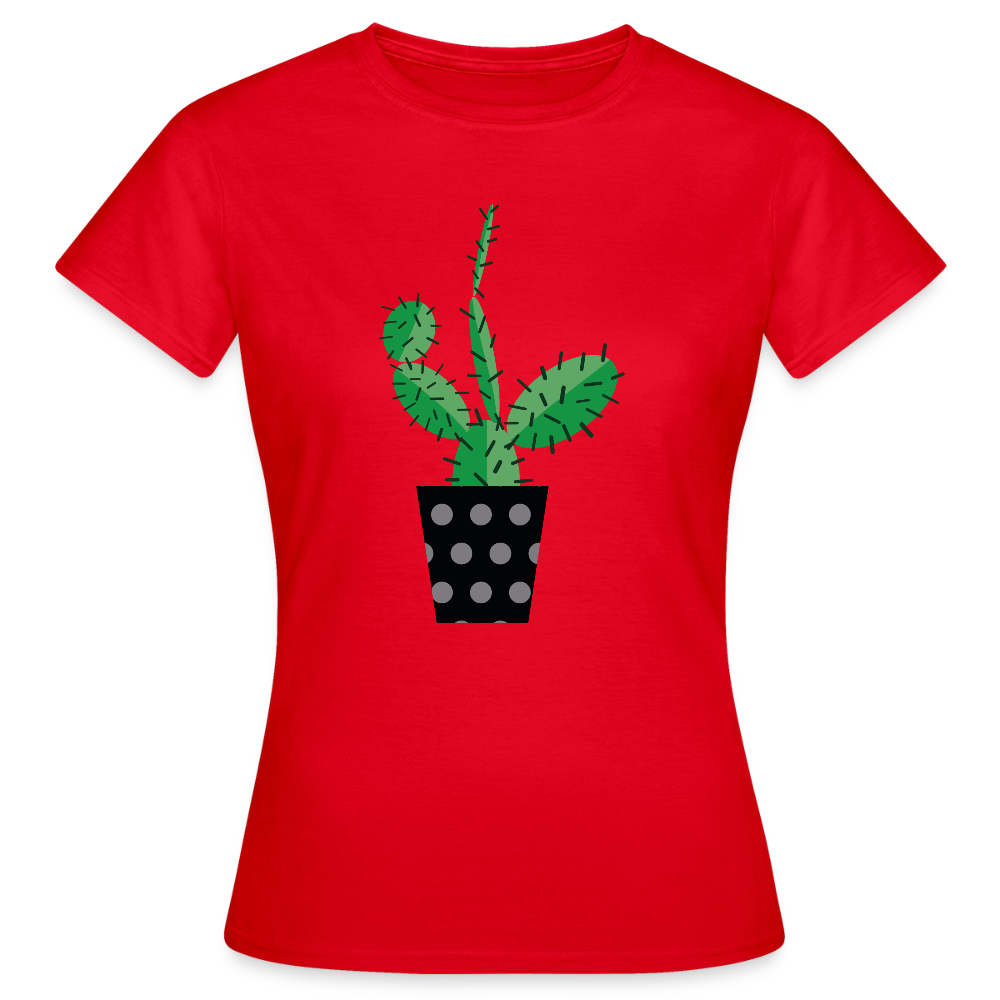 Frauen T-Shirt Kaktus - Rot