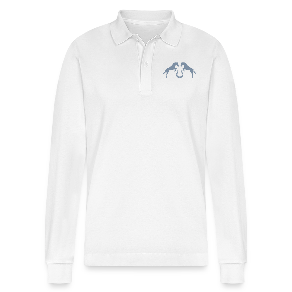 Stanley/Stella Unisex Bio-Langarm-Poloshirt Premium Prepster Horselove - Weiß