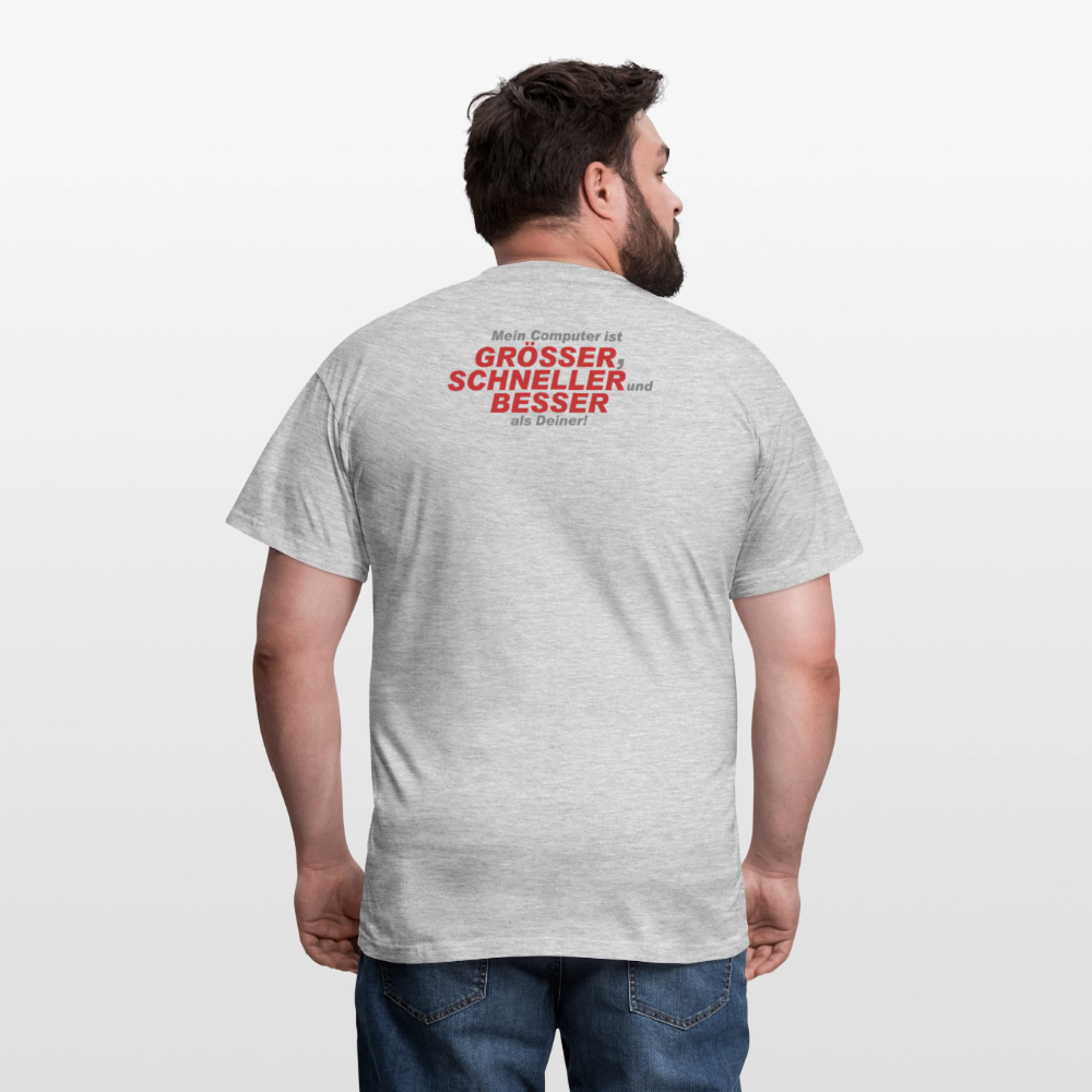 Männer T-Shirt Mein Computer - Grau meliert