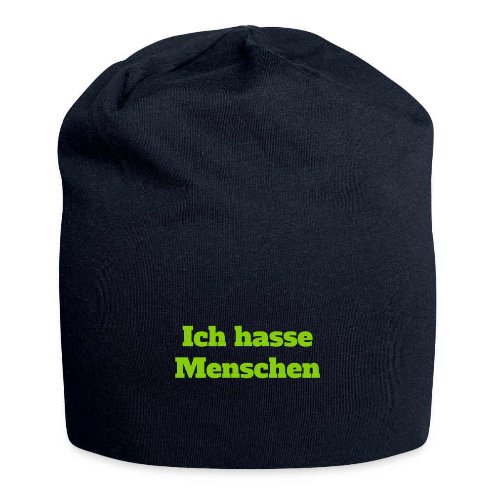 Jersey-Beanie Ich hasse Menschen - French Navy