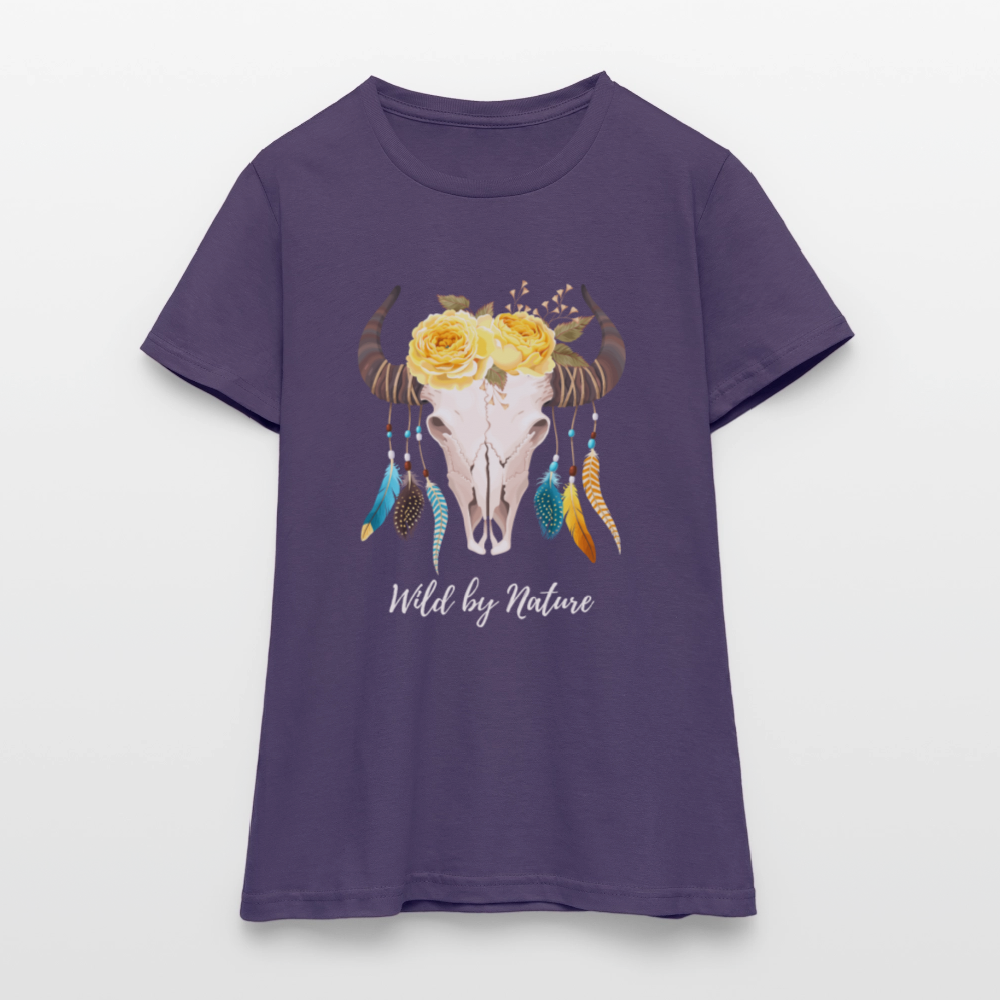 Frauen T-Shirt Boho - Dunkellila
