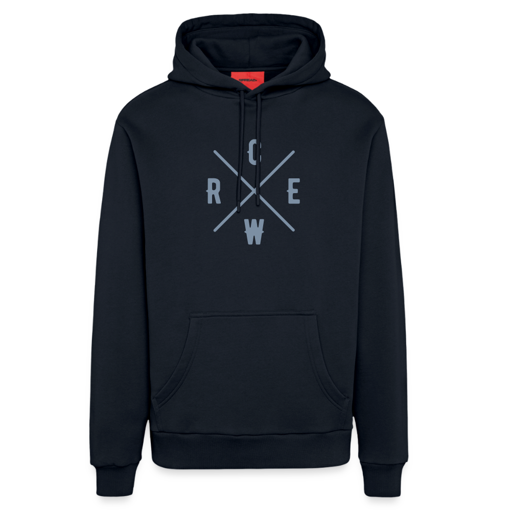 Organic Relaxed Hoodie Made in EU Crew - DARK NAVY
