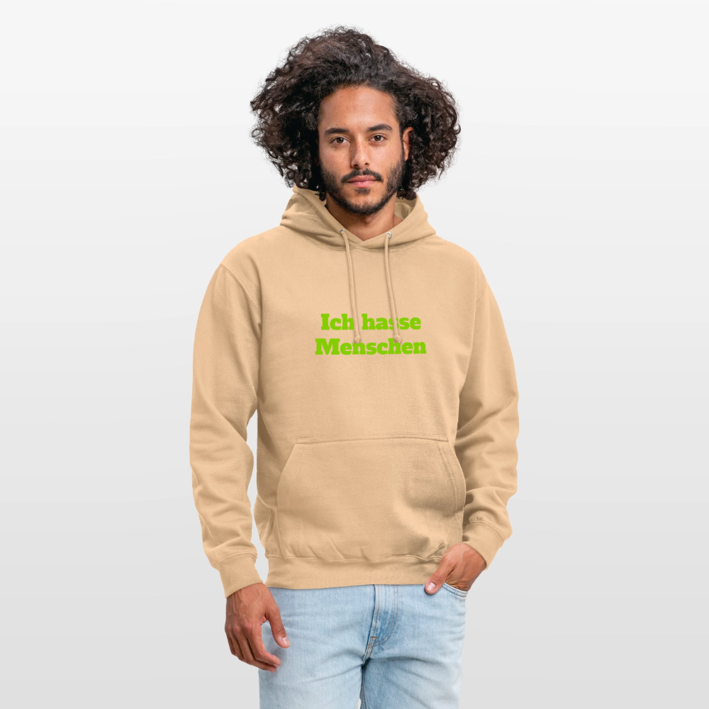 Unisex Hoodie Ich hasse Menschen - Pfirsich