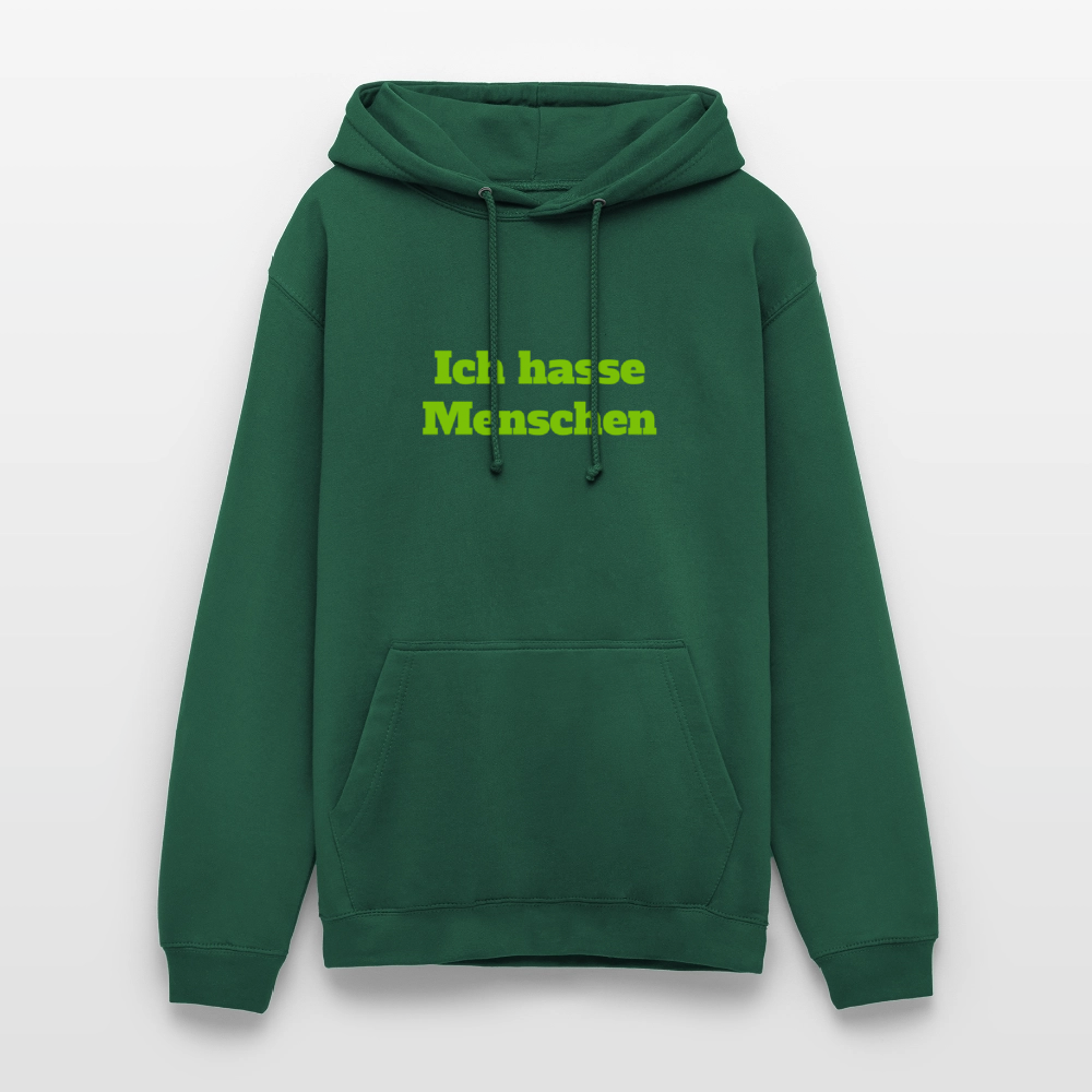 Unisex Hoodie Ich hasse Menschen - Flaschengrün