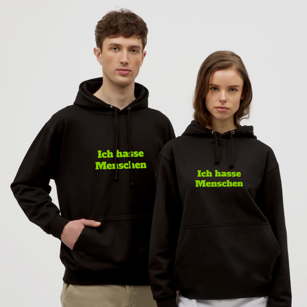 Unisex Hoodie Ich hasse Menschen - Schwarz