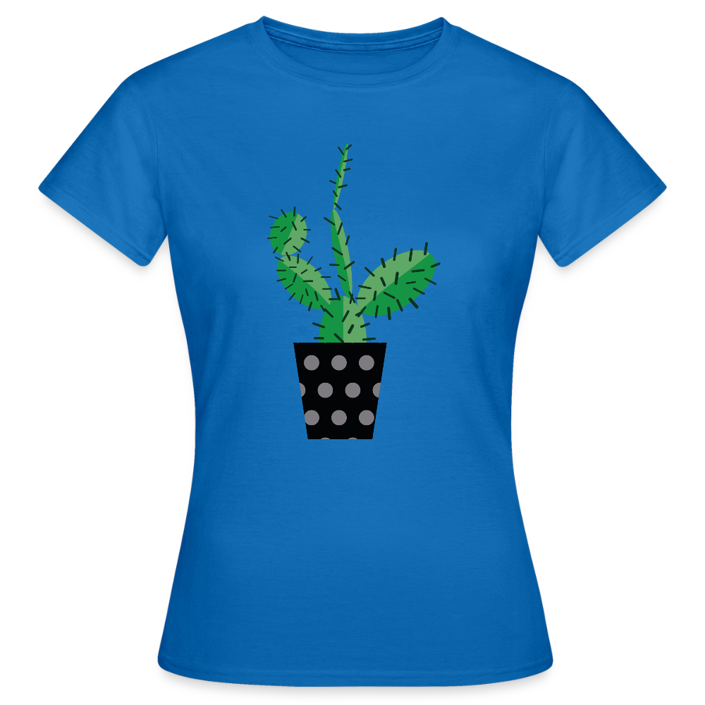 Frauen T-Shirt Kaktus - Royalblau