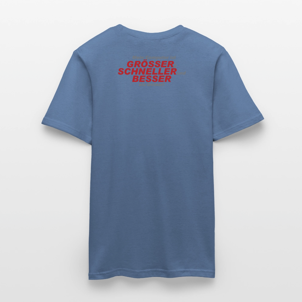 Männer T-Shirt Mein Computer - Taubenblau