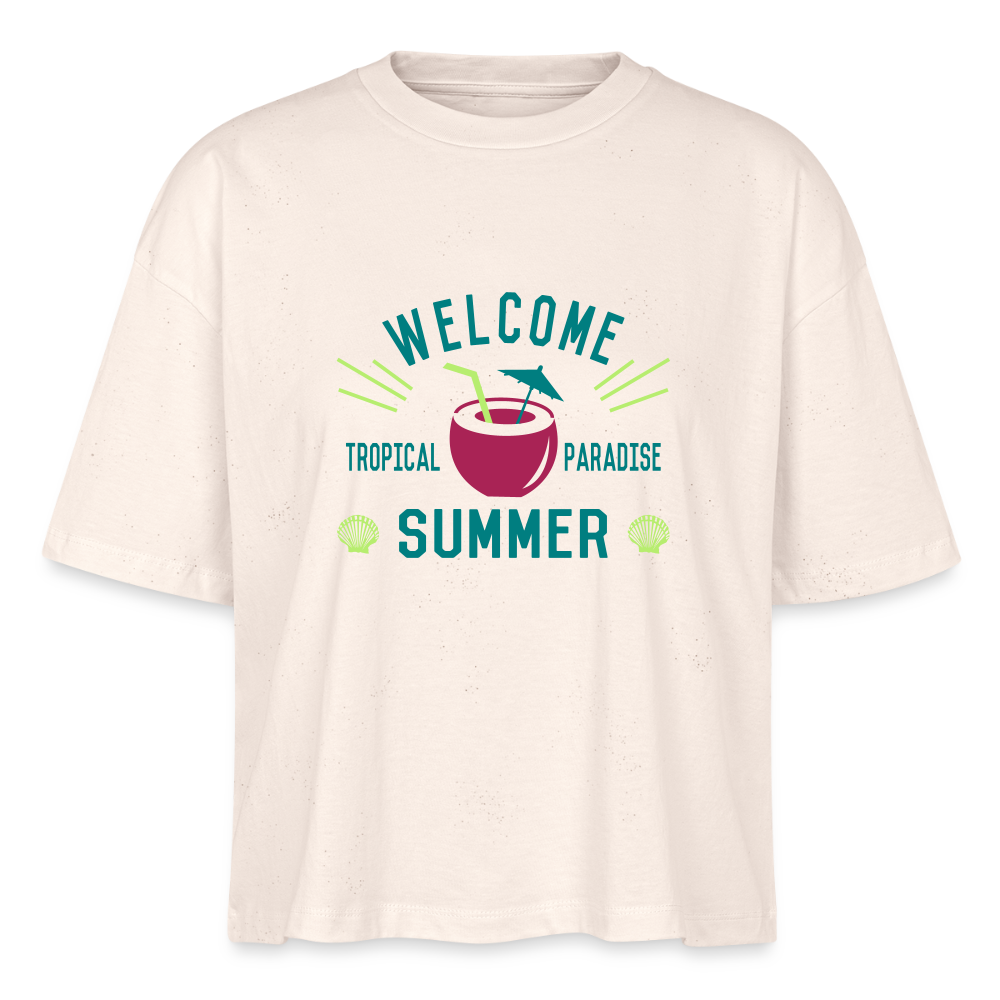 Stanley/Stella Frauen Boxy Bio-T-Shirt Nova Welcome Summer - Naturweiß