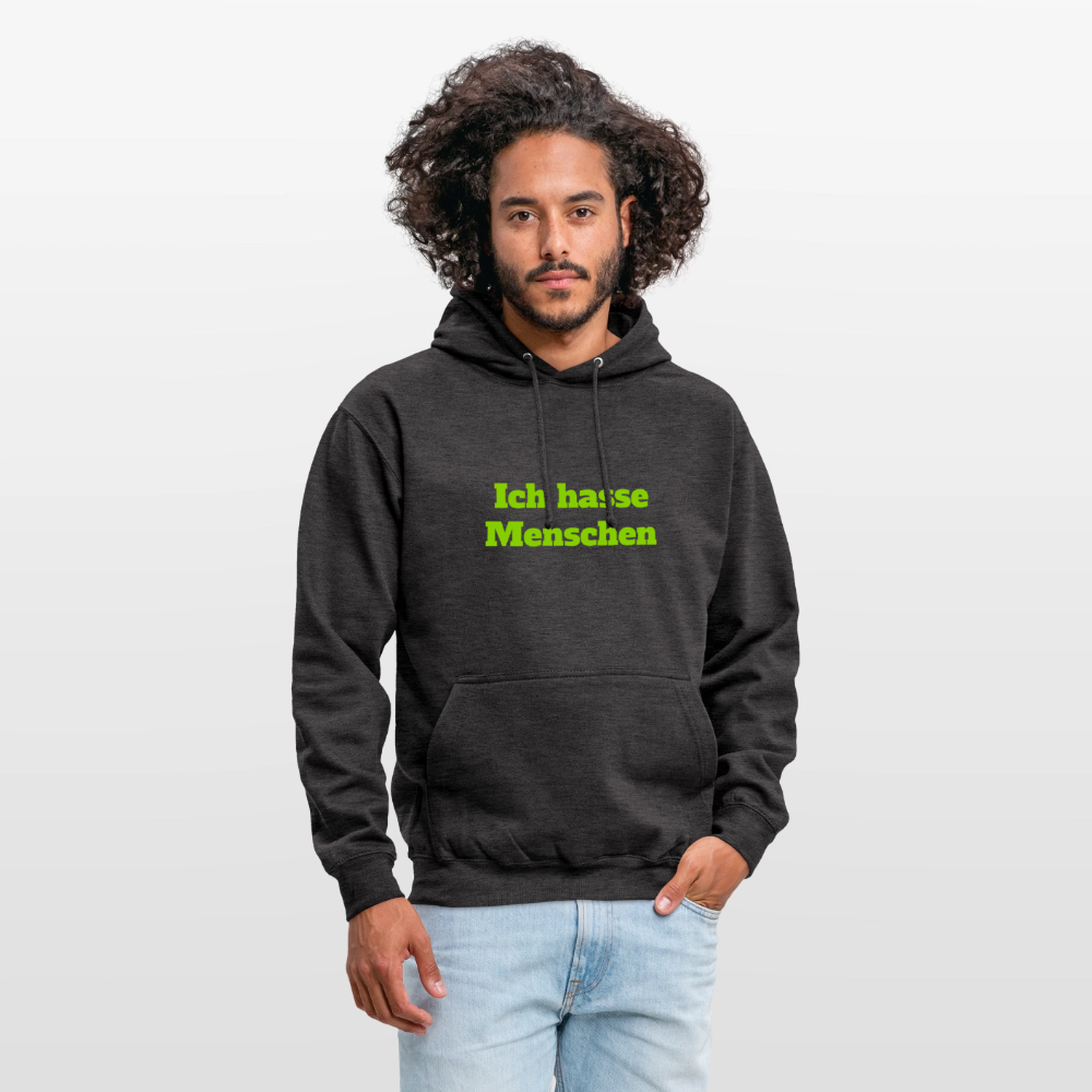 Unisex Hoodie Ich hasse Menschen - Anthrazit