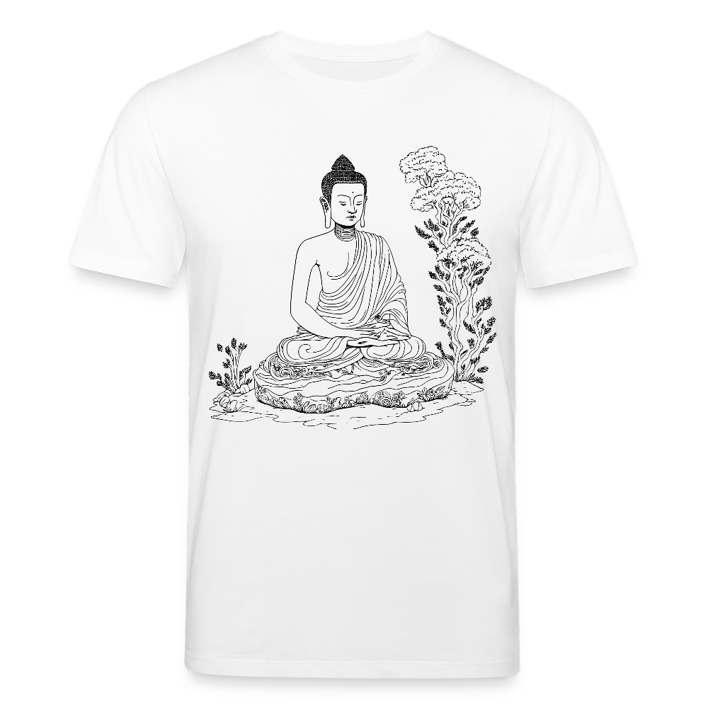 Unisex Bio-T-Shirt CREATOR Buddha Scene - Weiß