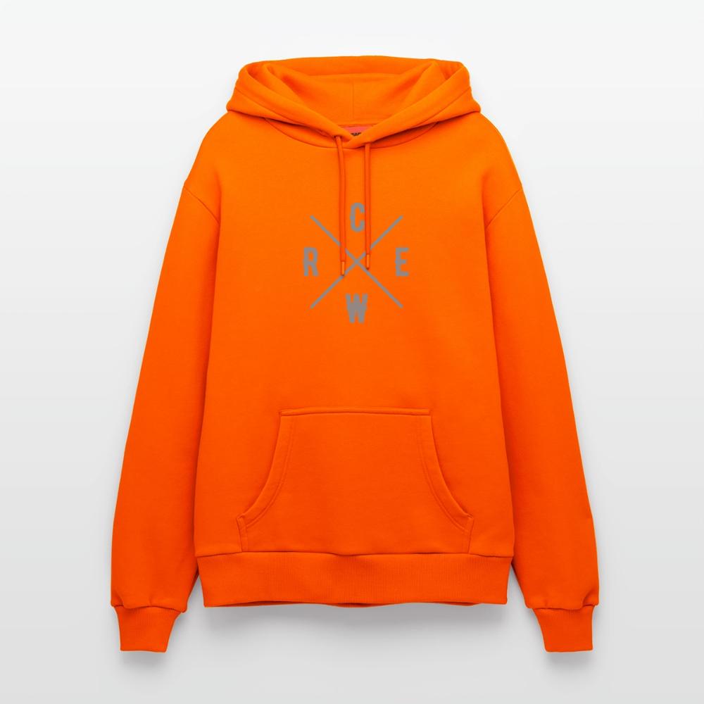 Organic Relaxed Hoodie Made in EU Crew - SUNSET ORANGE