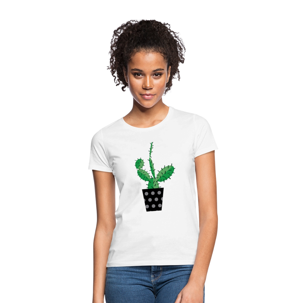 Frauen T-Shirt Kaktus - Weiß