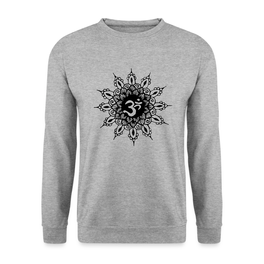 Unisex Pullover Om Henna - Weißgrau meliert