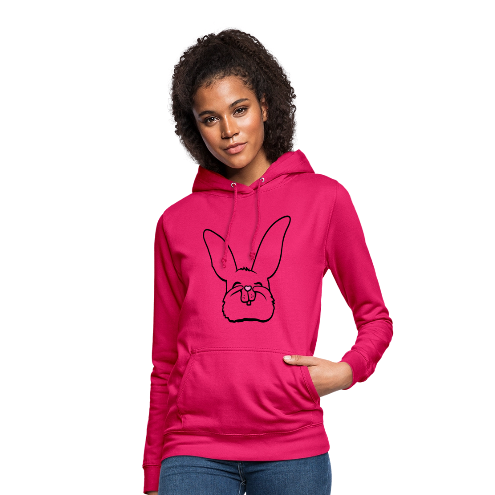 Frauen Hoodie Sweet Bunny - dunkles Pink