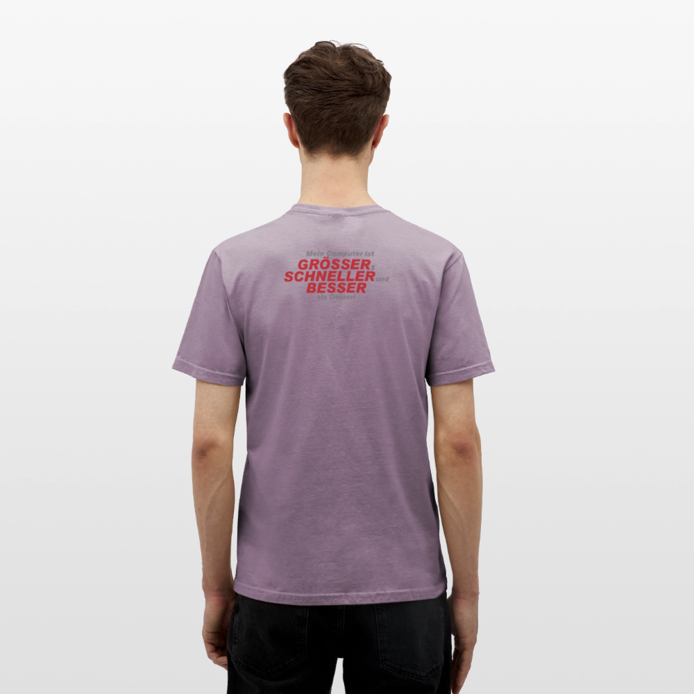 Männer T-Shirt Mein Computer - Lilagrau