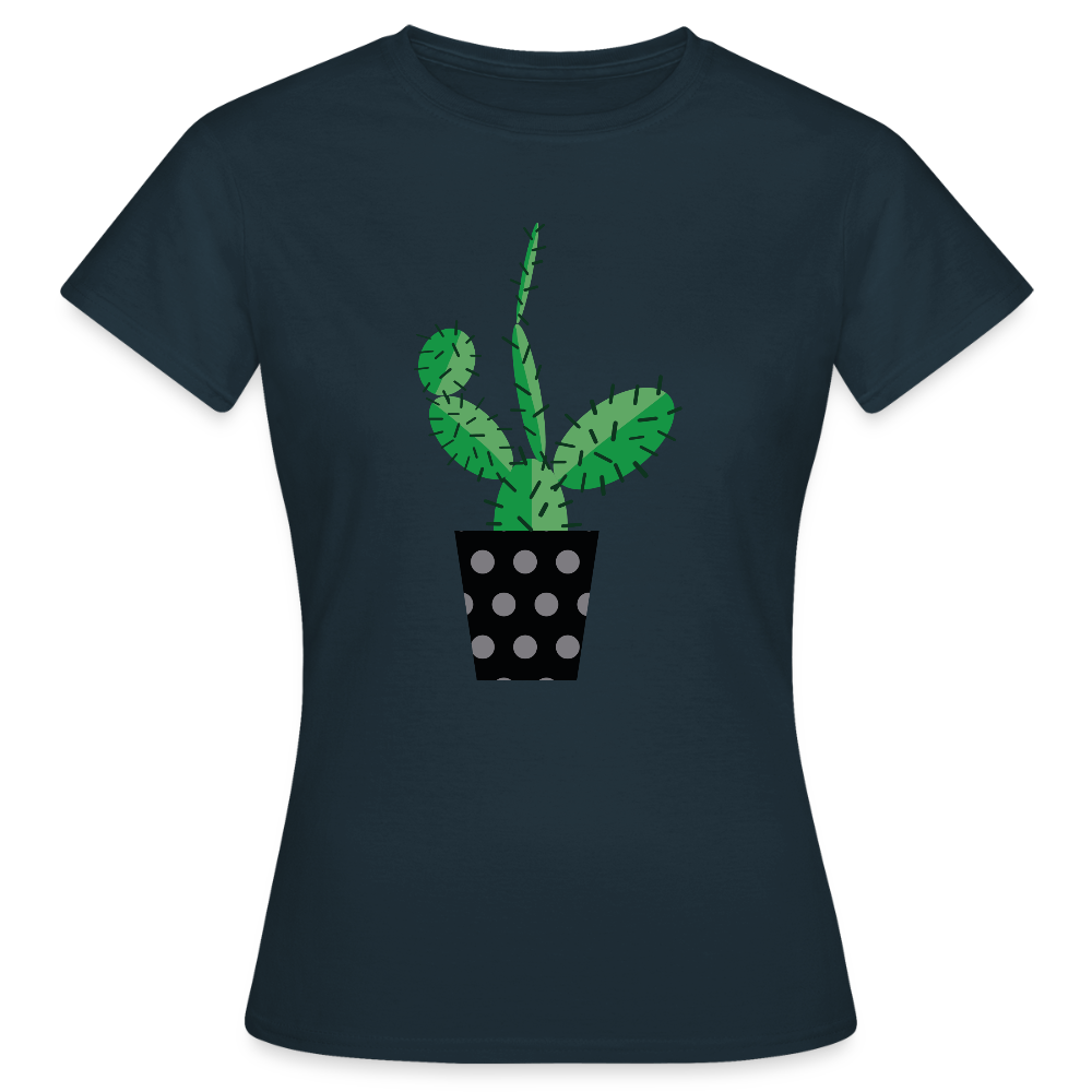 Frauen T-Shirt Kaktus - Navy