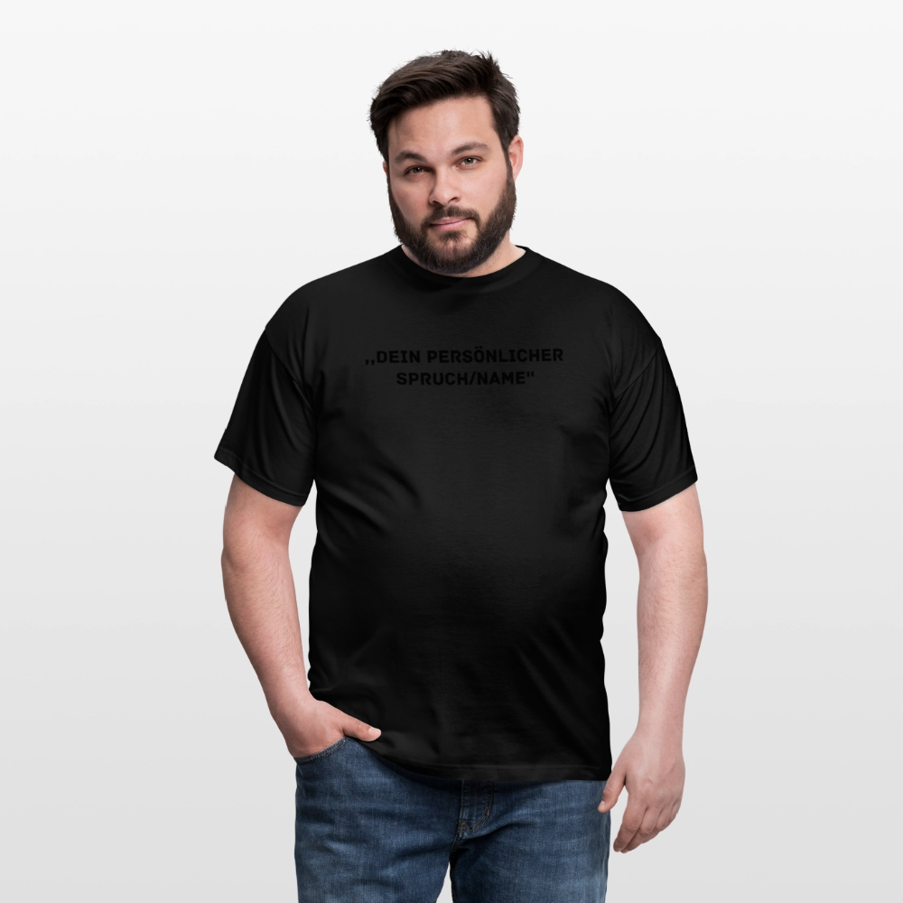 Männer T-Shirt (peronalisierbar) - Schwarz