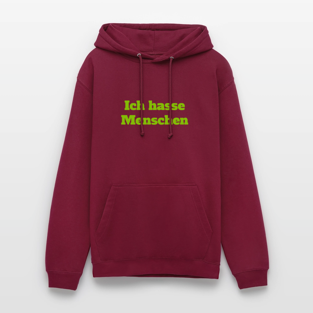 Unisex Hoodie Ich hasse Menschen - Bordeaux