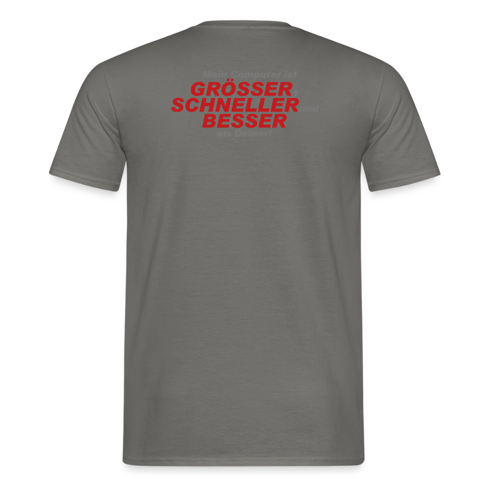 Männer T-Shirt Mein Computer - Graphit