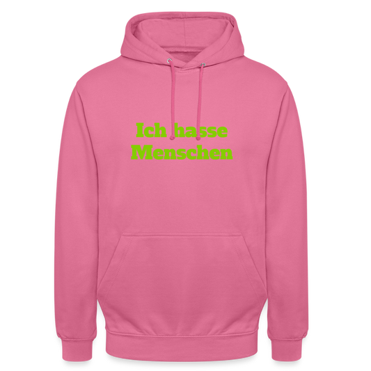Unisex Hoodie Ich hasse Menschen - Pink