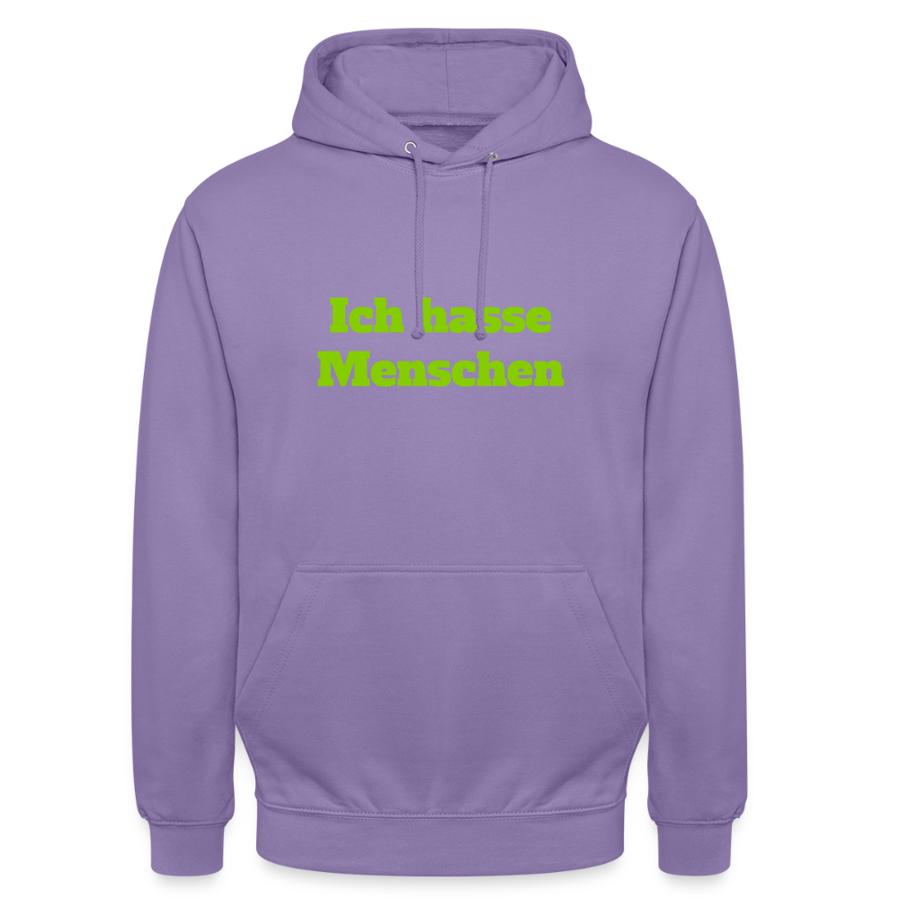 Unisex Hoodie Ich hasse Menschen - Lavendel