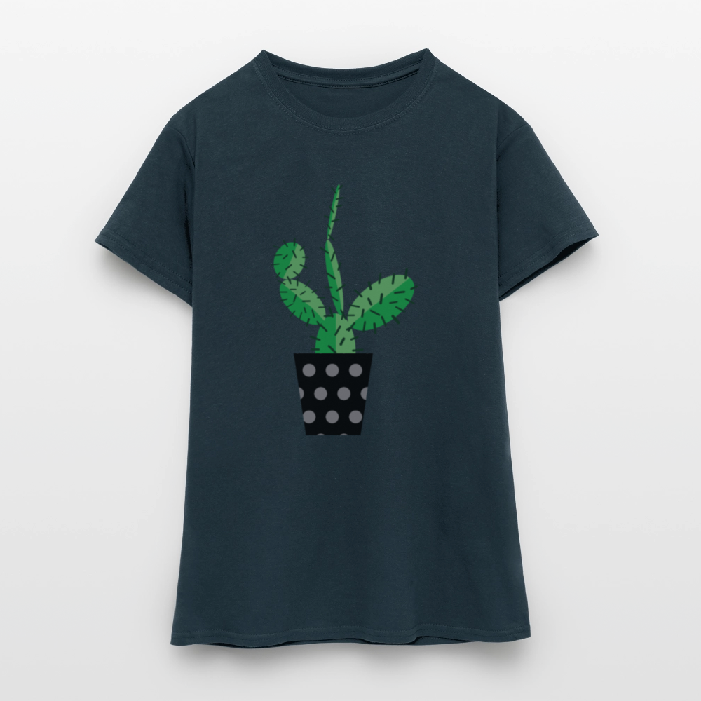 Frauen T-Shirt Kaktus - Navy