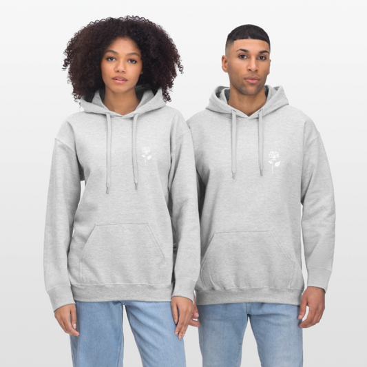 Gildan Unisex Softstyle® Midweight Hoodie Rose - Hellgrau meliert
