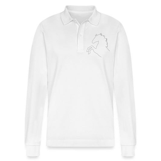 Stanley/Stella Unisex Bio-Langarm-Poloshirt Prepster - Weiß