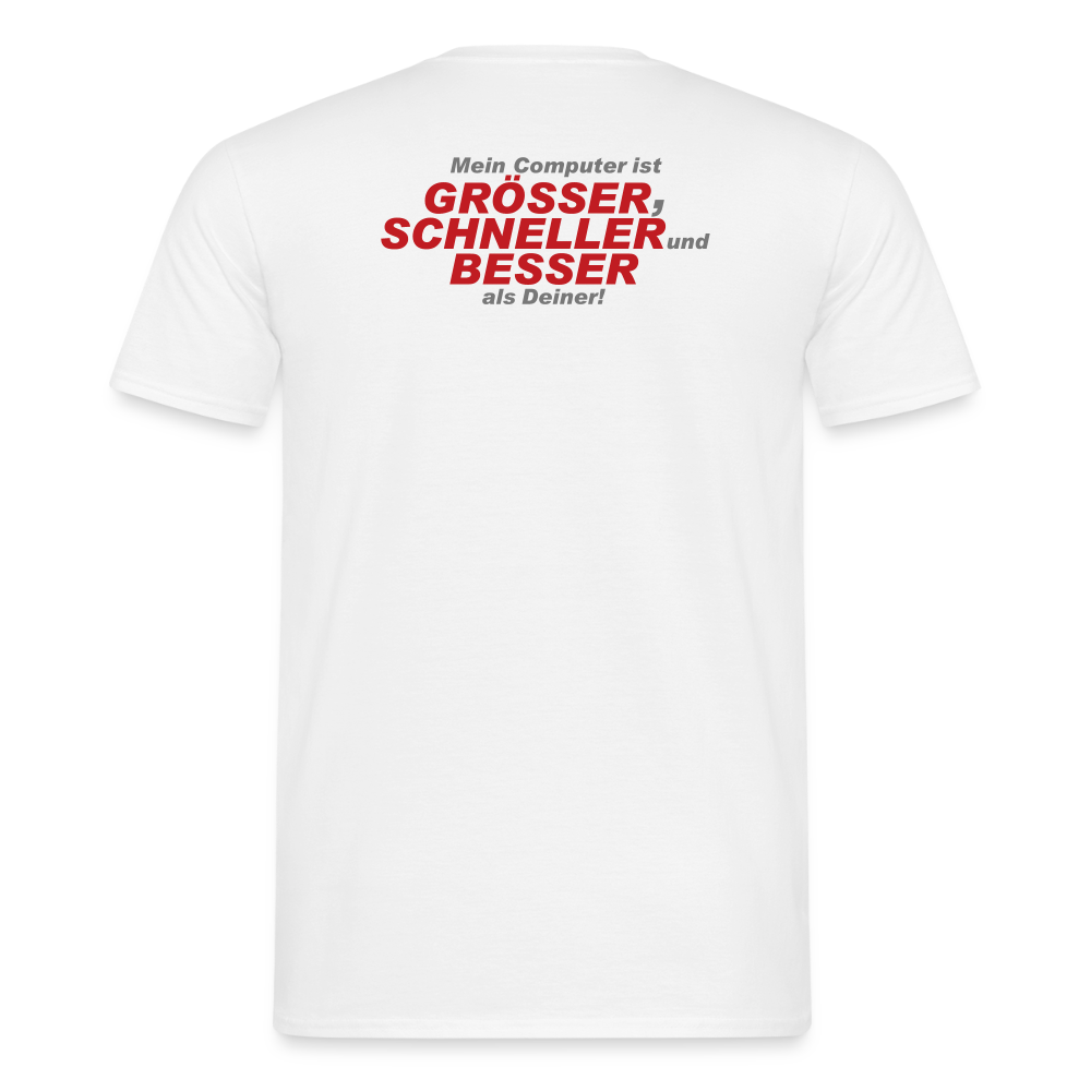 Männer T-Shirt Mein Computer - Weiß