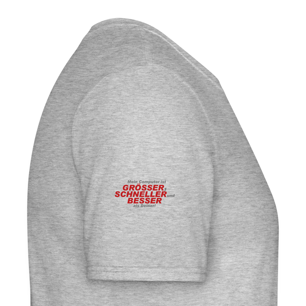 Männer T-Shirt Mein Computer - Grau meliert