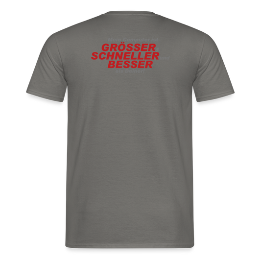 Männer T-Shirt Mein Computer - Graphit
